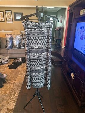 Black & White Patterned Maxi Skirt